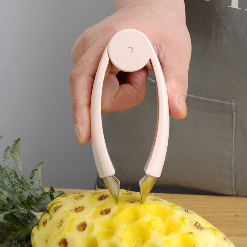 Pineapple Eye Peeler Stainless Steel Cutter Practical Seed Remover Clip Corer Slicer Clip Fruit Tools Creative Kitchen Gadgets